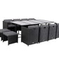 Bali 13PC  Outdoor Dining Set - Black