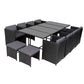 Bali 13PC  Outdoor Dining Set - Black