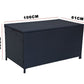 Outdoor PE Wicker Storage Box Garden 320L-Black