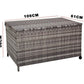 Outdoor PE Wicker Storage Box Garden 320L-Grey