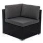 8PCS Outdoor Furniture Modular Lounge Sofa Lizard - Black