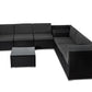 8PCS Outdoor Furniture Modular Lounge Sofa Lizard - Black