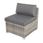 8PCS Outdoor Furniture Modular Lounge Sofa Lizard - Grey