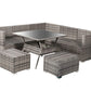 8PC Outdoor Dining Set Wicker Table &amp; Chairs-Grey