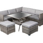8PC Outdoor Dining Set Wicker Table &amp; Chairs-Grey
