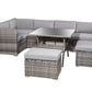 8PC Outdoor Dining Set Wicker Table &amp; Chairs-Grey