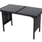 Ella 8-Seater Modular Outdoor Garden Lounge and Dining Set with Table and Stools in Black