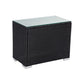 Black Wicker End Table