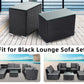 Black Wicker End Table