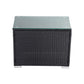 Black Wicker End Table