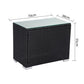 Black Wicker End Table