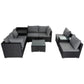 Black Wicker End Table