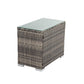Grey Wicker End Table
