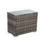 Grey Wicker End Table
