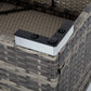 7PC Outdoor Wicker Lounge with Storage Corner (Grey)