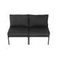 Outdoor 5 Piece Black Couch Set