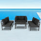 Outdoor 7 Piece Black Couches