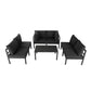 Outdoor 7 Piece Black Couches
