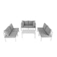 Outdoor 7 Piece White Couch Set