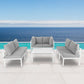 Outdoor 7 Piece White Couch Set