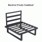 Modern Outdoor 6 Piece Lounge Set with Slatted Polywood Design