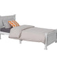 King Single Solid Pine Timber Bed Frame &#8211; White