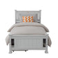 King Single Solid Pine Timber Bed Frame &#8211; White
