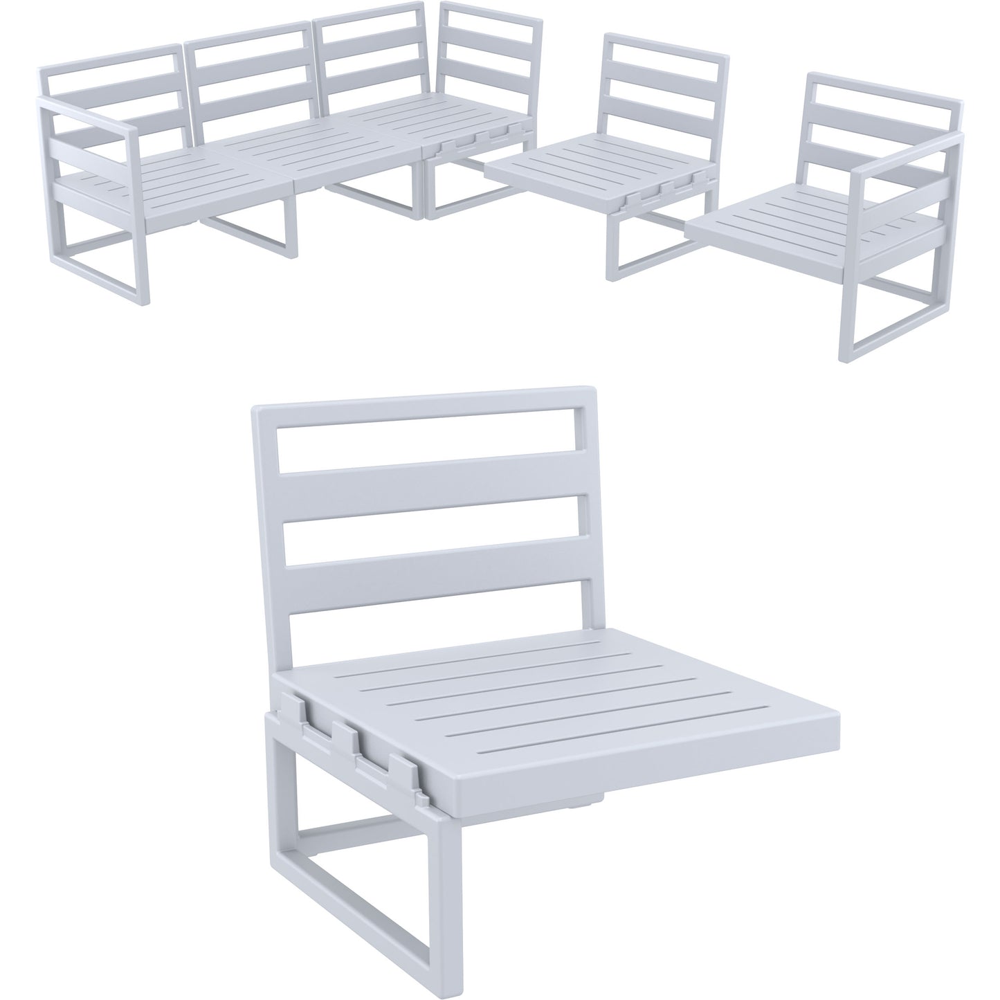 Mykonos Extension Part - Silver Grey