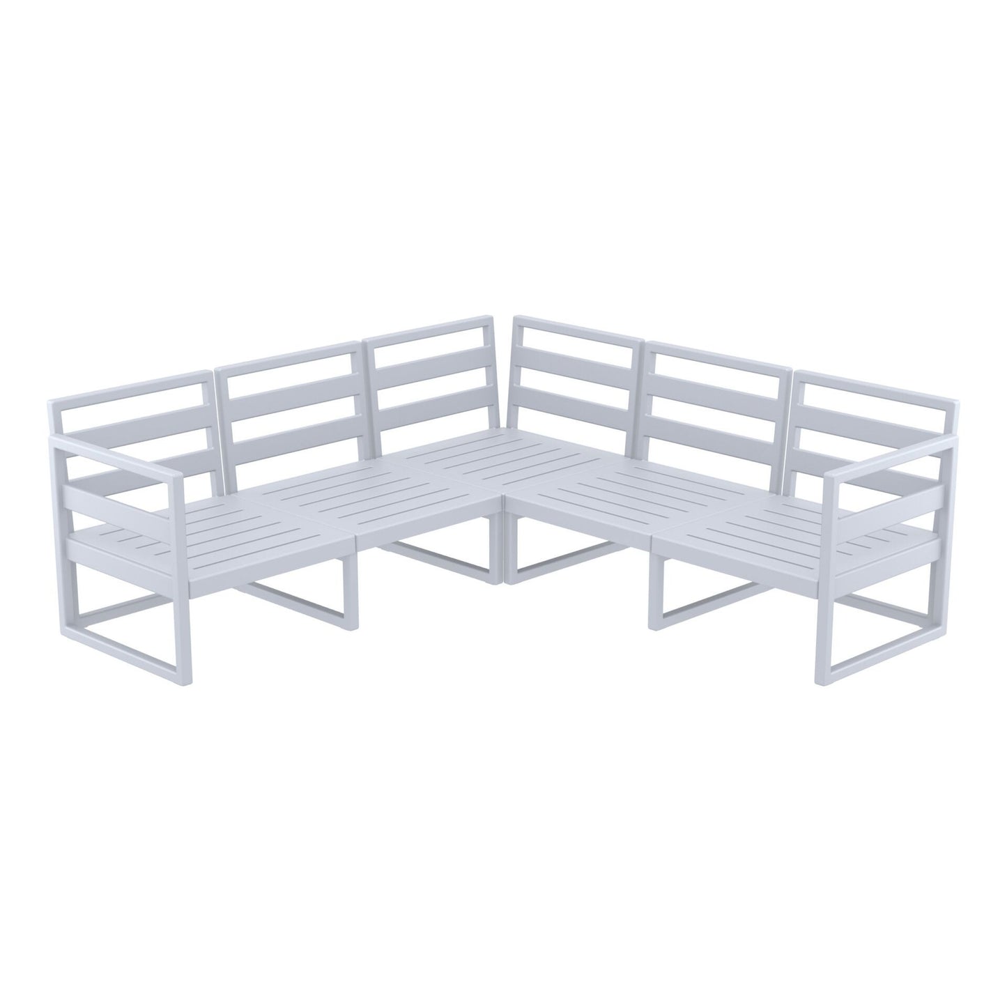 Mykonos Lounge Corner - Silver Grey - No cushions