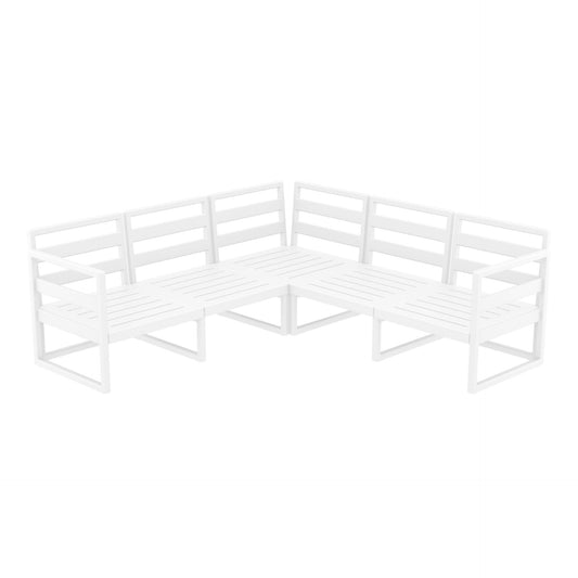 Mykonos Lounge Corner - White - No cushions