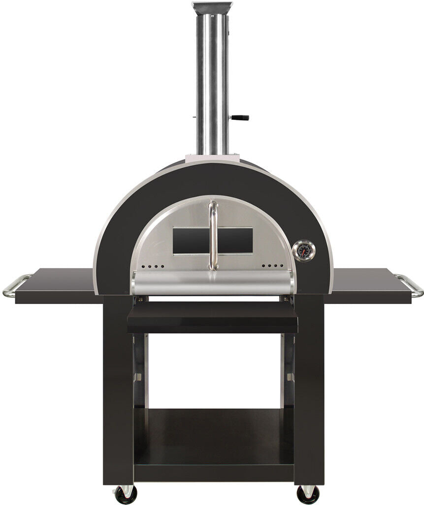 Grill King Gas Pizza Oven Outdoor In Black Stainless Steel Pizza Bread Oven BBQ Grill