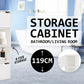 La Bella 119cm White Bathroom Storage Cabinet Tall Slim