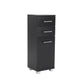La Bella 88cm Black Bathroom Storage Cabinet Drawer Tall Slim