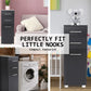 La Bella 88cm Black Bathroom Storage Cabinet Drawer Tall Slim