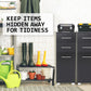 La Bella 88cm Black Bathroom Storage Cabinet Drawer Tall Slim
