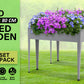 Home Ready 2 Set 100x27x80cm Grey Raised Garden Bed Stand Galvanised Steel Planter