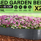 Home Ready 2 Set 320 x 80 x 45cm Grey Raised Garden Bed Galvanised Steel Planter