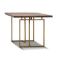 Tuberose 7pc Dining Set 180cm Table 6 PU Chair Solid Acacia Wood Timber - Brown