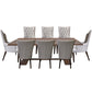 Florence  9pc Dining Table Set 230cm 6 Fabric 2 Carver Chair French Provincial