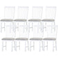 Laelia Dining Chair Set of 8 Solid Acacia Timber Wood Coastal Furniture - White