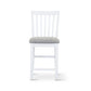 Laelia Tall Bar Chair Stool Set of 8 Solid Acacia Wood Coastal Furniture - White
