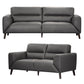 Downy  Genuine Leather Sofa Set 3 + 2 Seater Upholstered Lounge Couch - Gunmetal
