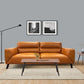 Downy  Genuine Leather Sofa Set 3 + 2 Seater Upholstered Lounge Couch Tangerine