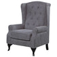 Mellowly Wing Back Chair Sofa Chesterfield Armchair Fabric Uplholstered - Grey