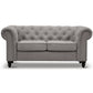 Mellowly 3 + 2 Seater Sofa Fabric Uplholstered Chesterfield Lounge Couch - Grey
