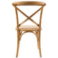 Aster Crossback Dining Chair Set of 2 Solid Birch Timber Wood Ratan Seat - Oak