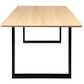 Aconite Dining Table 210cm Solid Messmate Timber Wood Black Metal Leg - Natural