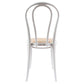 Azalea Arched Back Dining Chair 2 Set Solid Elm Timber Wood Rattan Seat - White