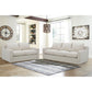 Plushy 3 Seater Sofa Fabric Uplholstered Lounge Couch - Stone