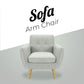 Dane Single Seater Fabric Upholstered Sofa Armchair Set of 2 - Light Grey